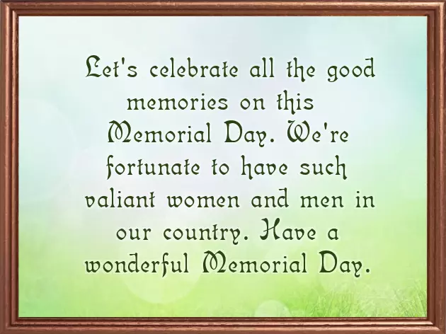 Wishes For Memorial Day