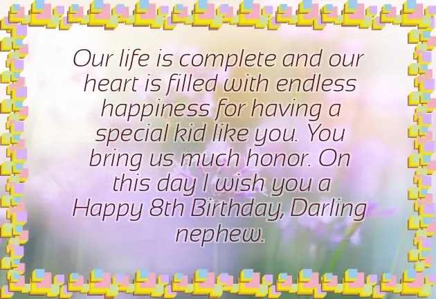 Birthday Greetings For 8 Year Old Daughter