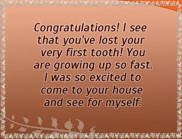 Congratulations On Losing Your First Tooth