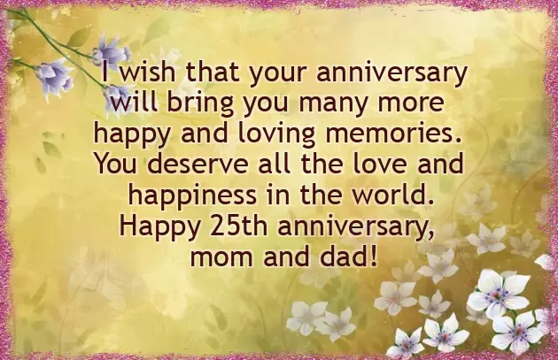 25Th Anniversary Mom Dad 25Th Anniversary Mom Dad
