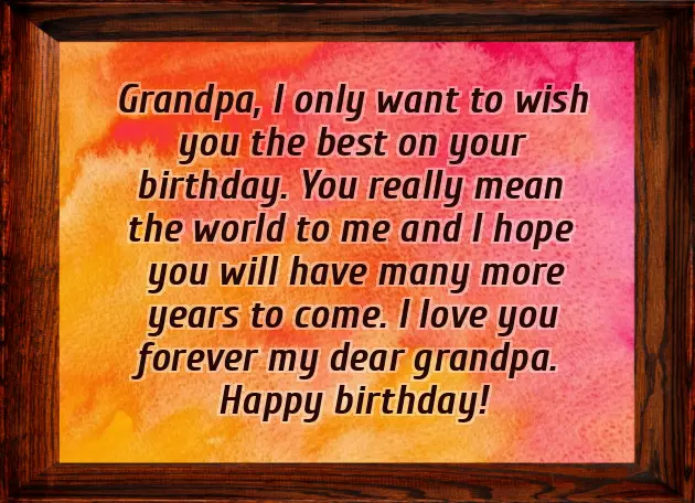 Best Birthday Wishes For Grandfather