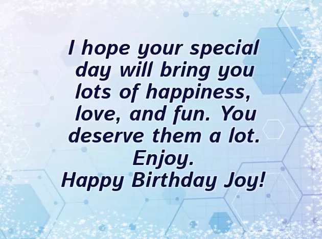 Happy Birthday Joy