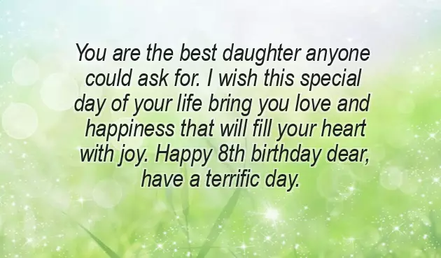 Birthday Wishes For 8 Year Old Daughter Birthday Wishes For 8 Year Old Daughter