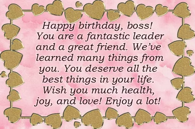 Happy Birthday To Our Boss