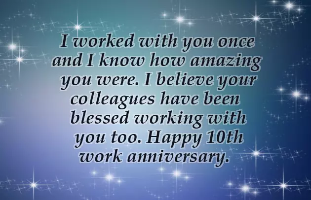 Congratulations For Work Anniversary Message