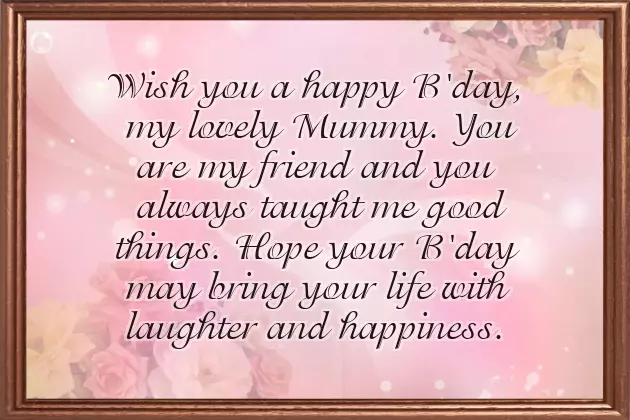 Birthday Mummy Status