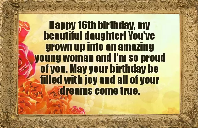 Happy 16Th Birthday Daughter From Mom Happy 16Th Birthday Daughter From Mom