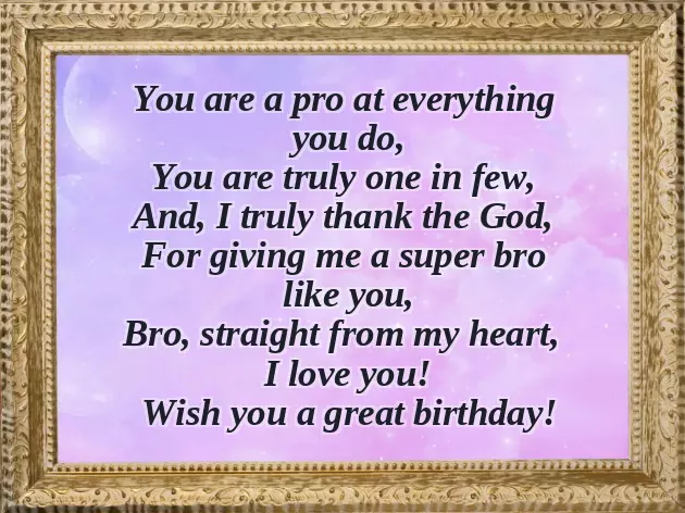 Funny Happy Birthday Brother Poems From Sister