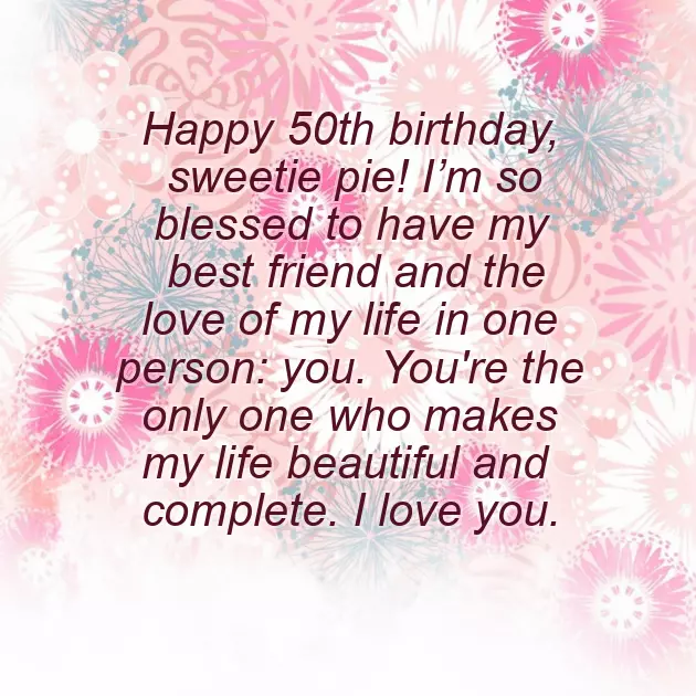 50Th Birthday Wishes To A Friend