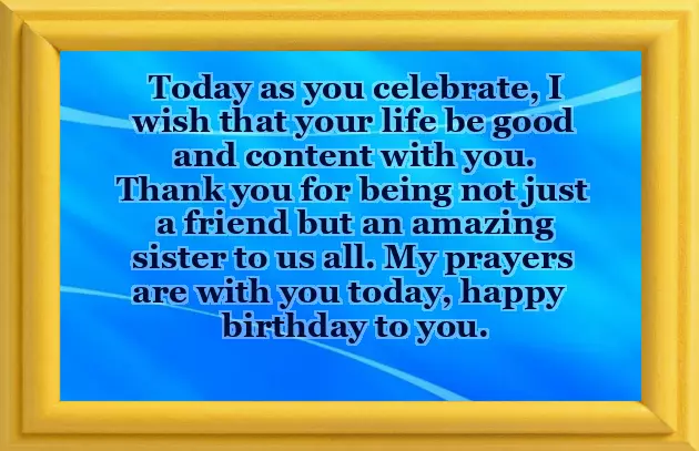 Happy Birthday To Friend Sister