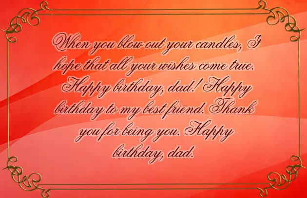 Wish You Happy Birthday Daddy