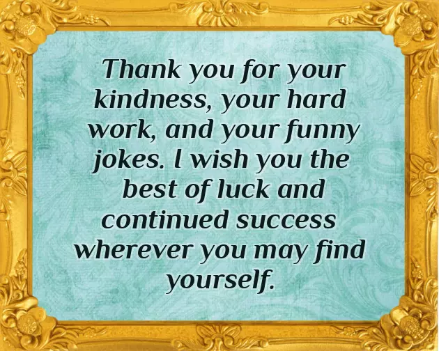 Best Wishes For Job Transfer