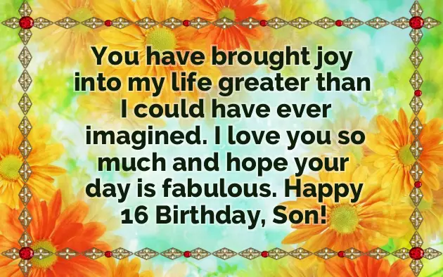 Happy 16Th Birthday Son