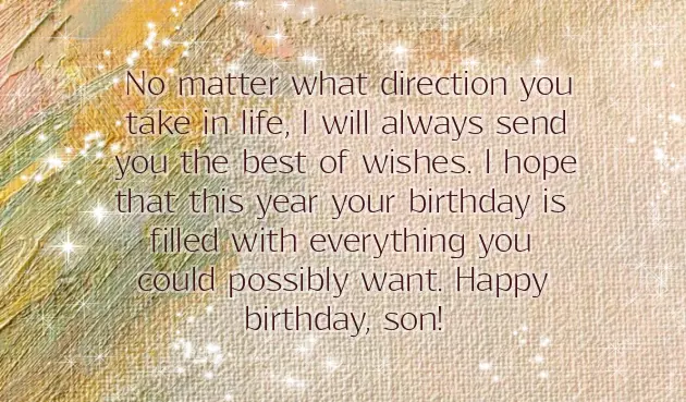 Birthday Wishes From A Mother To Her Son