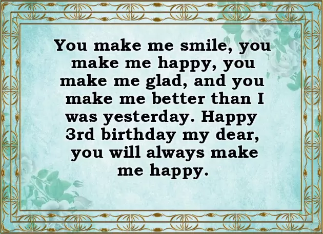 Happy Birthday 3 Year Girl Happy Birthday 3 Year Girl