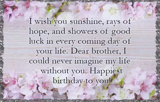 Happy Birthday Wishes To My Only Brother