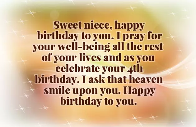 Happy Birthday To My 4 Year Old Niece