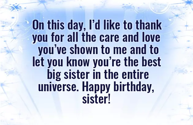 Dear Sister Birthday Wishes For Sister