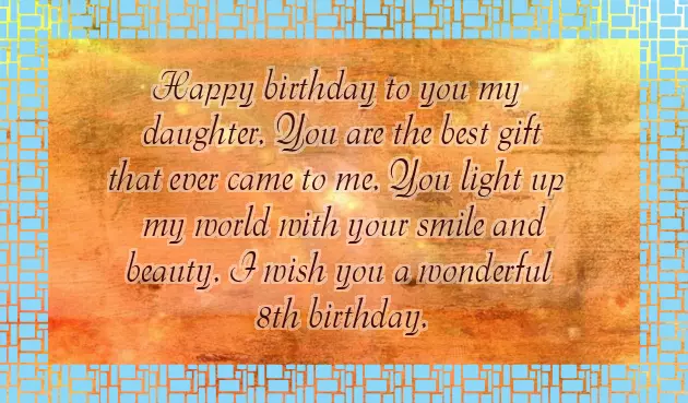 Happy 8Th Birthday To My Daughter Happy 8Th Birthday To My Daughter