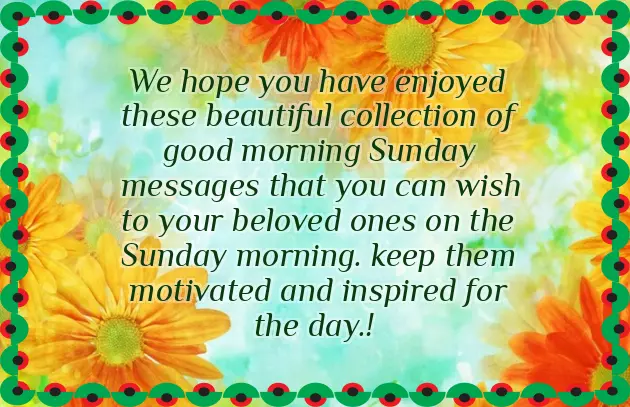Good Morning Sunday Text