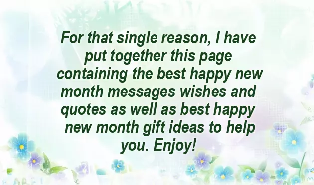 Love New Month Messages