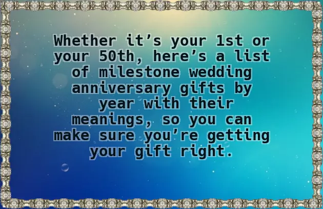 Wedding Anniversary Gift List Wedding Anniversary Gift List