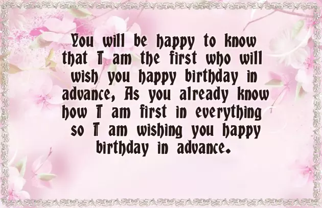 Advance Birthday Wishes For Bestie