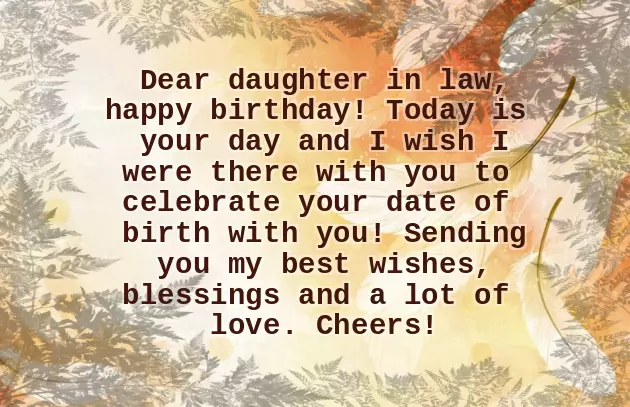 Happy Birthday For A Daughter In Law