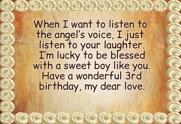 3Rd Year Birthday Wishes For Son