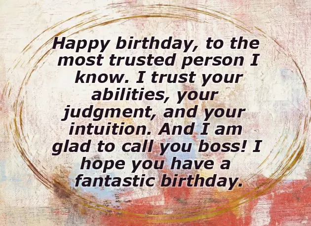 Happy Birthday Message To Boss