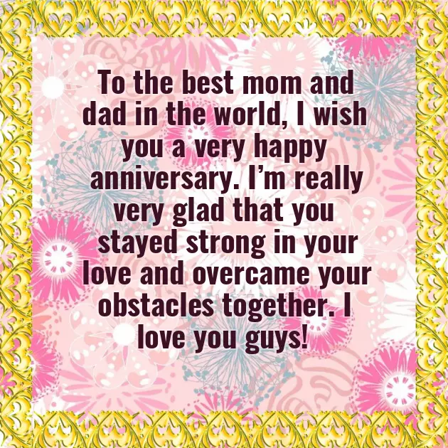 Anniversary Caption For Mom And Dad