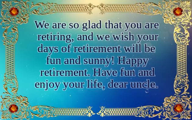Retirement Greeting Words