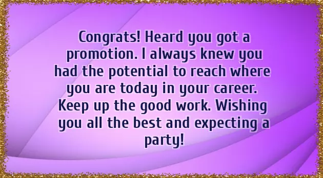 Congrats Wishes For Promotion