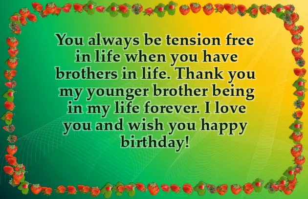 Birthday Wishes For My Younger Brother