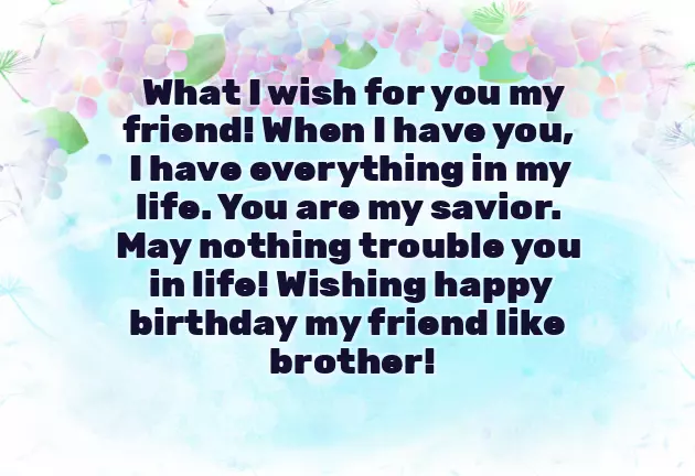 Birthday Wishes For A Brother Like Friend Birthday Wishes For A Brother Like Friend