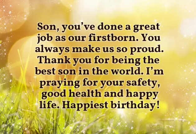 My First Son Birthday Wishes