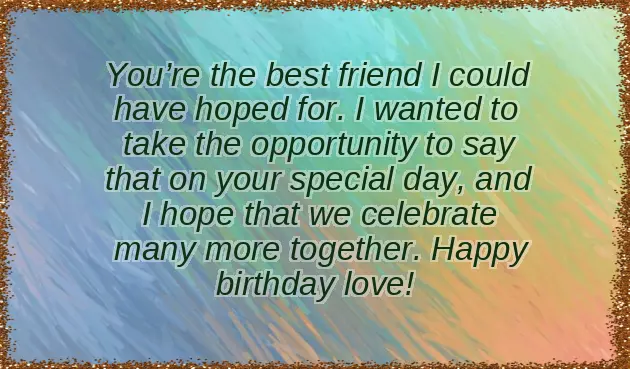 Bday Message To A Friend