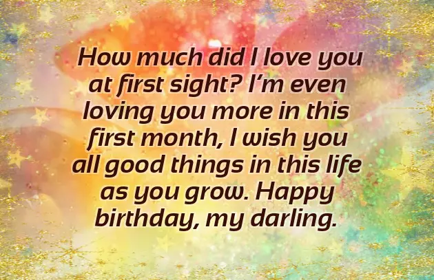 Happy 1 Month Baby Wishes