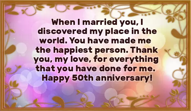 Golden Jubilee Anniversary Wishes