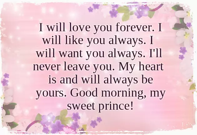 Lovely Good Morning Message For Him