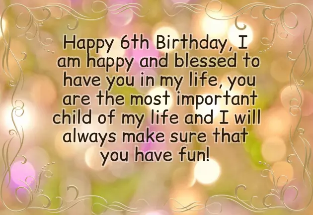 Birthday Wishes For Six Years Old Girl