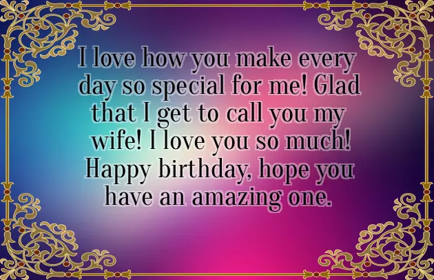 Birthday Wish For Wife Status