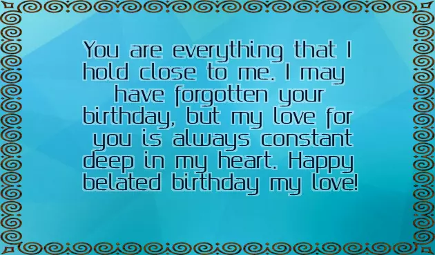 Belated Happy Birthday