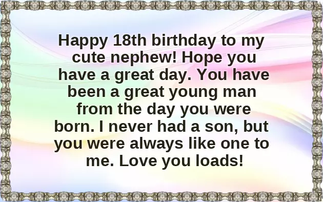 Happy Birthday From Uncle To Nephew