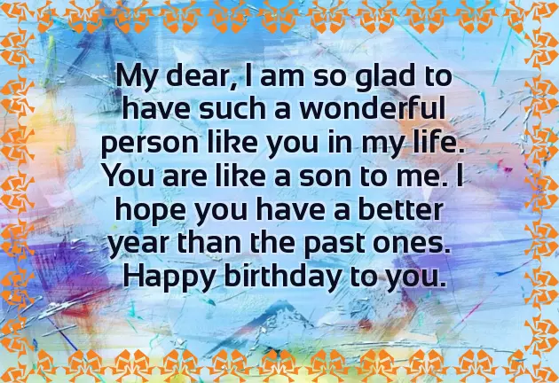 Like A Son Birthday Wishes Like A Son Birthday Wishes