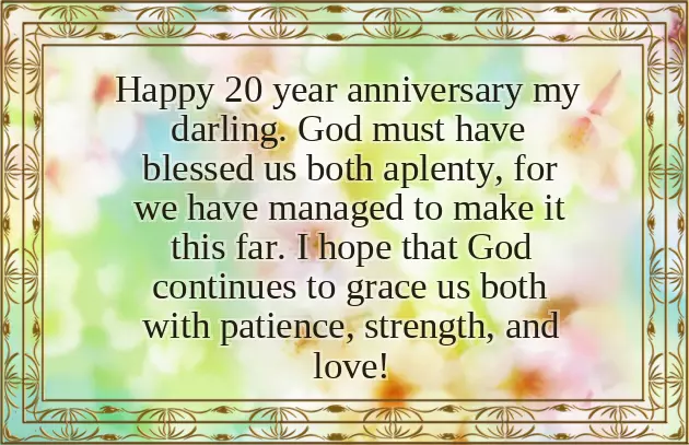20Th Wedding Anniversary Message 20Th Wedding Anniversary Message