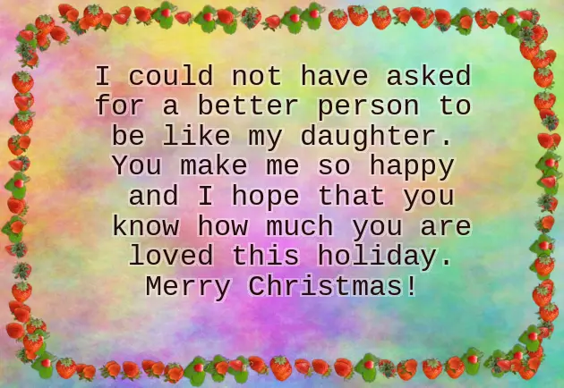 Merry Christmas To My Daughter