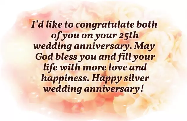 25Th Wedding Anniversary Message