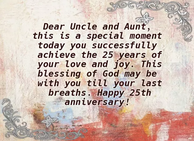 25Th Anniversary Mom Dad Wishes
