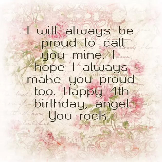 Happy 4Th Birthday Girl Wishes